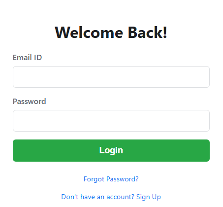 Login screen example